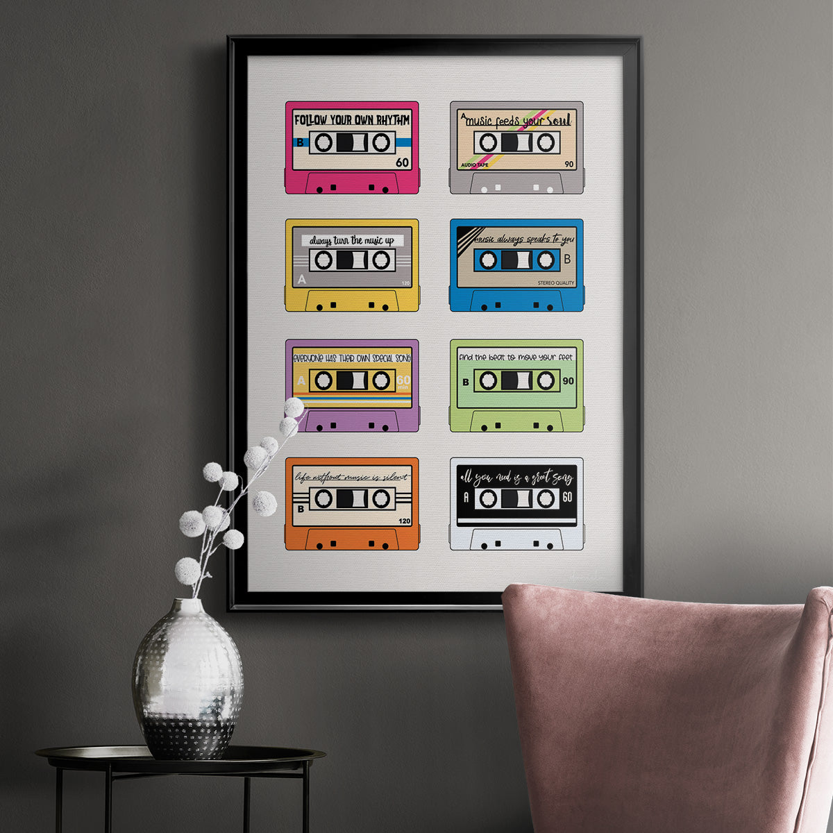 Musical Inspiration - Modern Framed Canvas Print