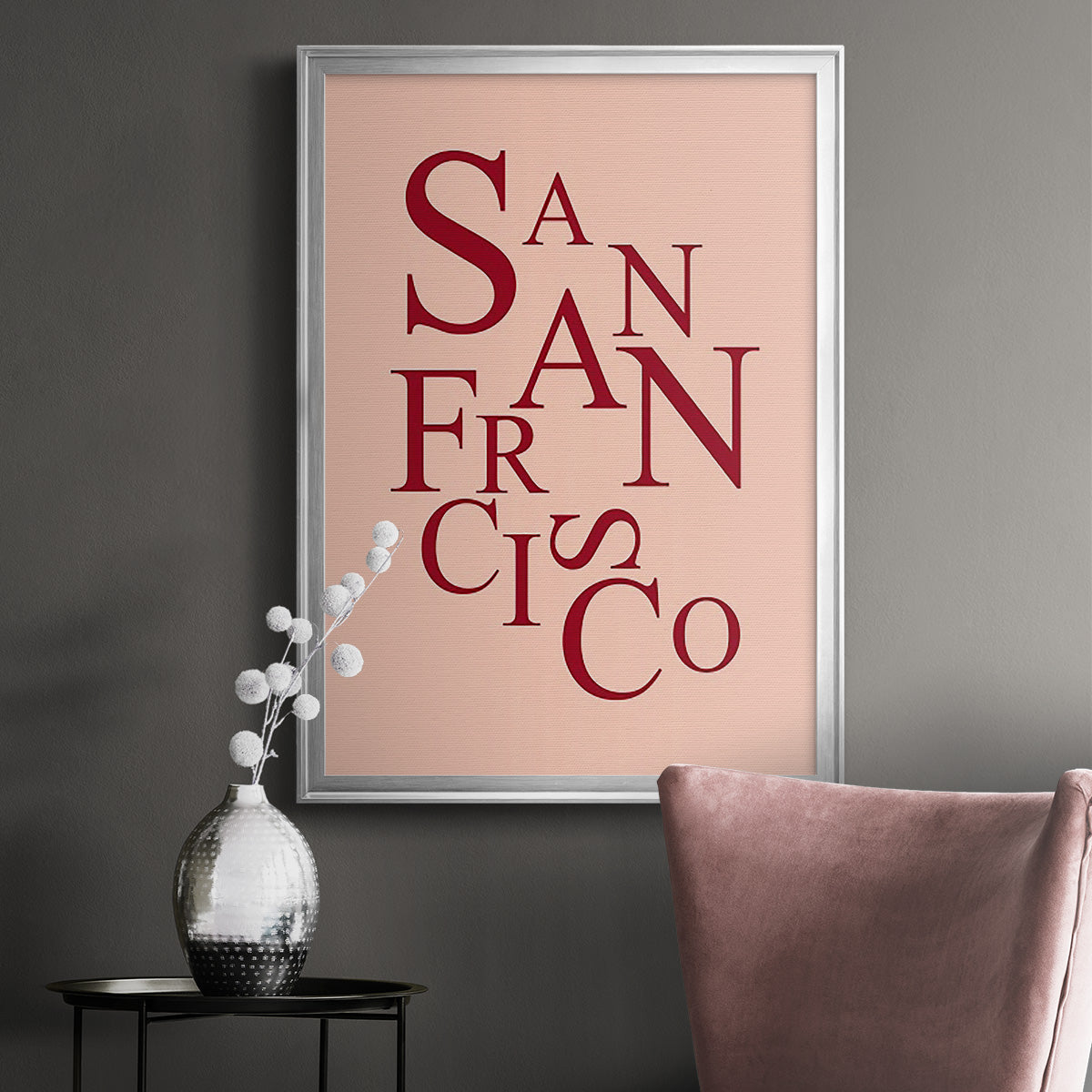 City Center Type II - Modern Framed Canvas Print