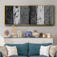 Printed Brushed Nickel Abstract I - Floater Framed Canvas Print