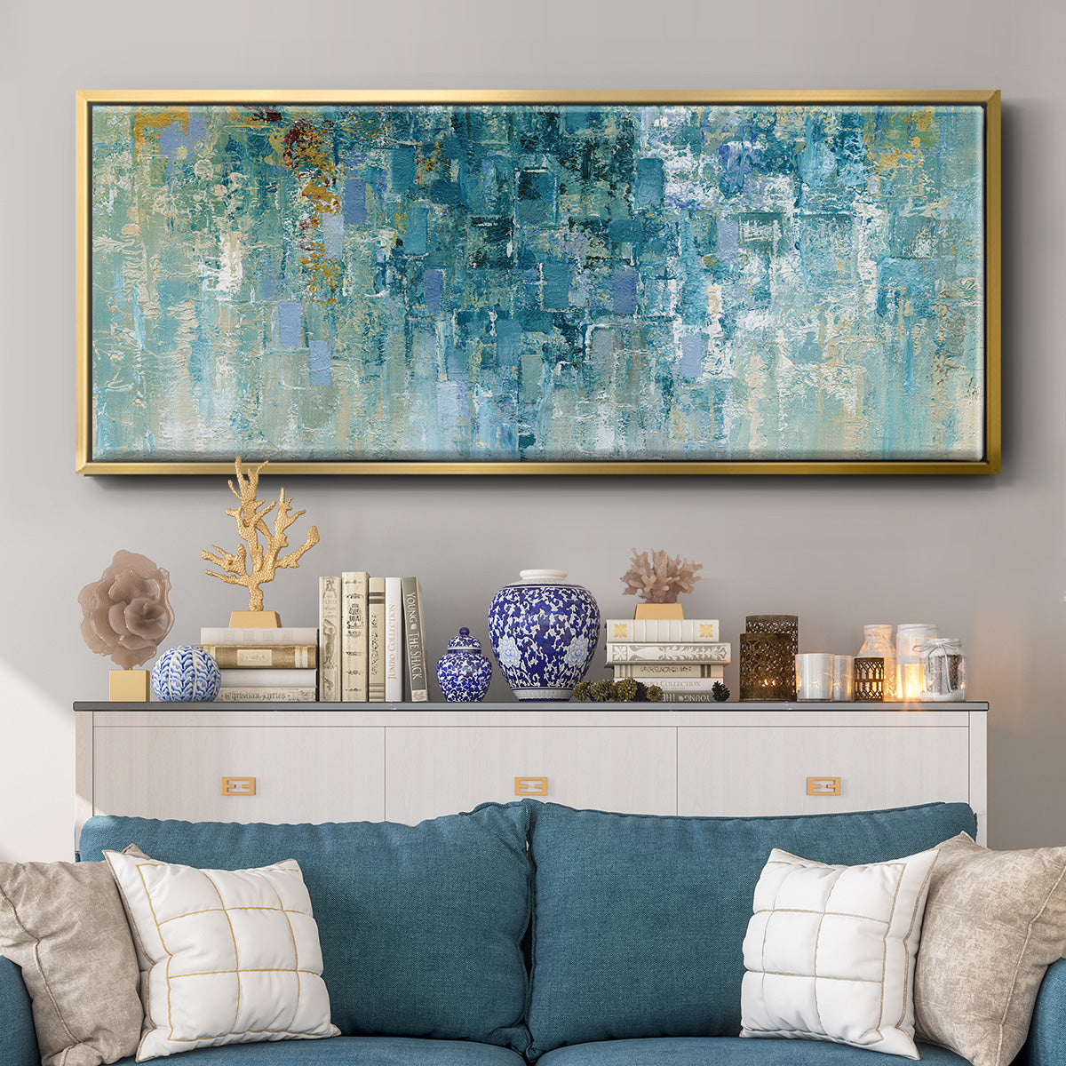 I Love the Rain - Floater Framed Canvas Print