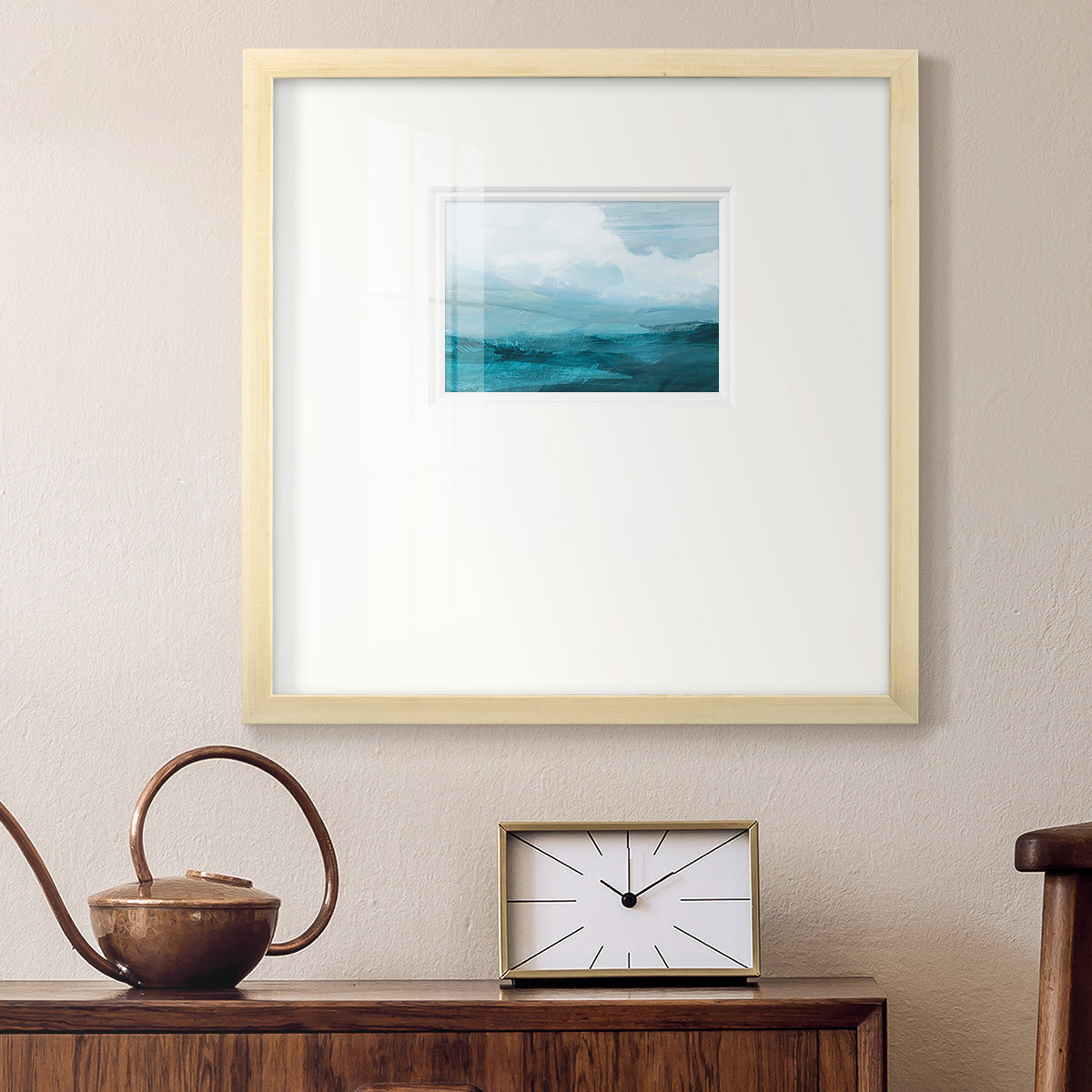 Azure Rising IV Premium Framed Print Double Matboard