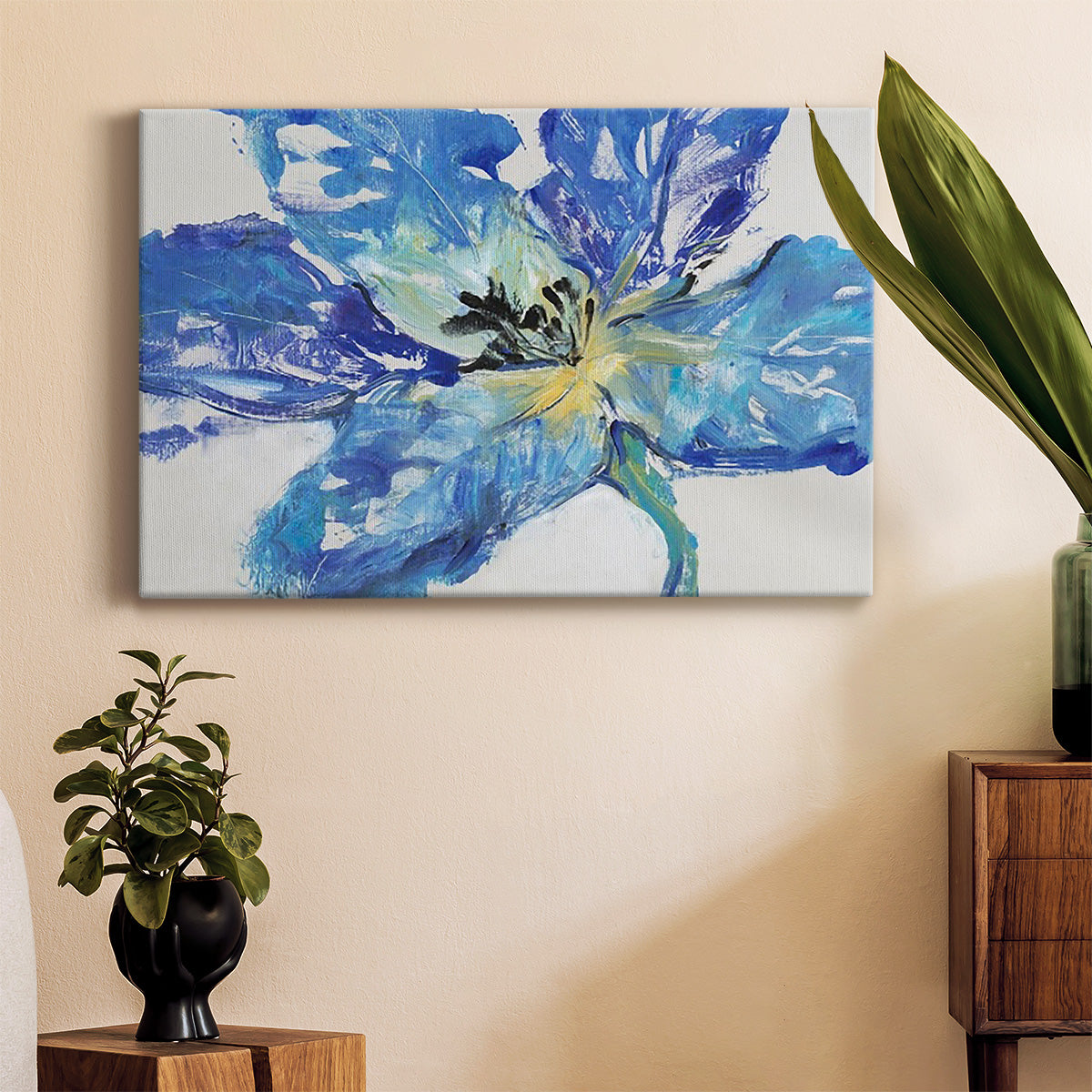 Fleur Bleue II Premium Gallery Wrapped Canvas - Ready to Hang