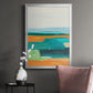 Aqua and Orange I - Modern Framed Canvas Print