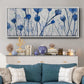 Blue Day Garden - Floater Framed Canvas Print