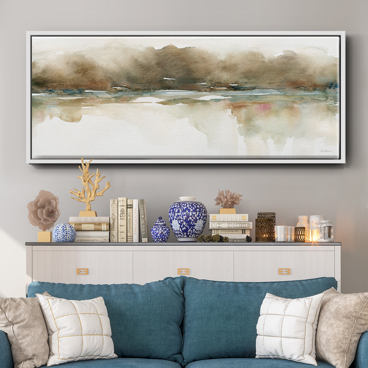 Softer Reflections - Floater Framed Canvas Print