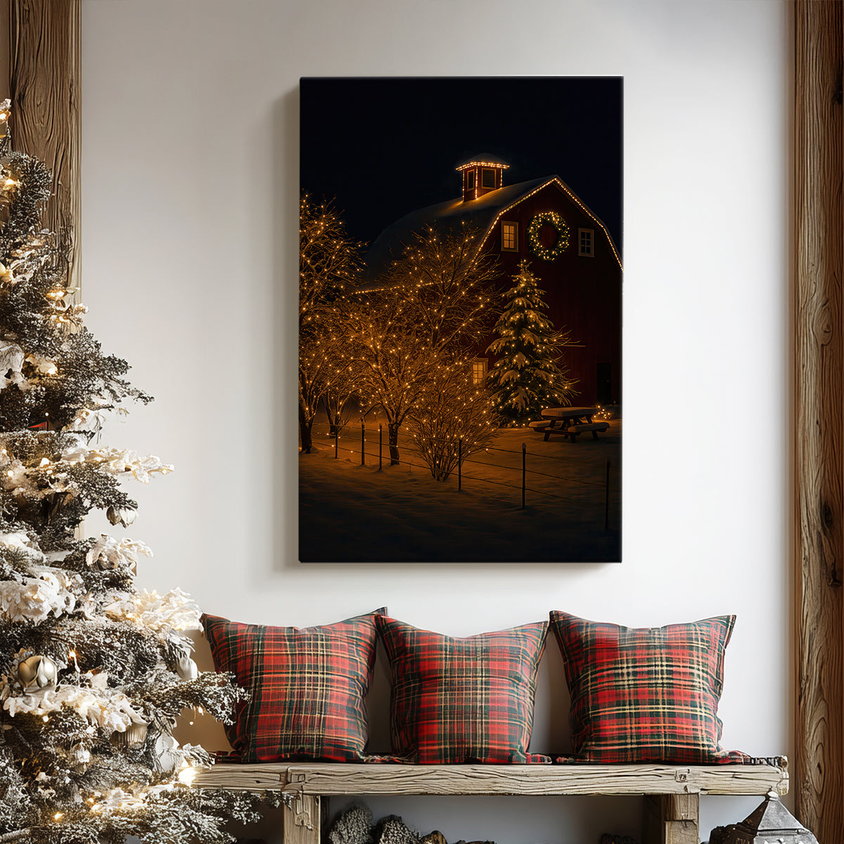 Warm Lantern Star at Dusk - Canvas Art Print