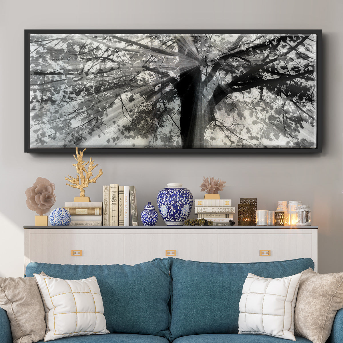 Story From Light and Shadow - Floater Framed Canvas Print
