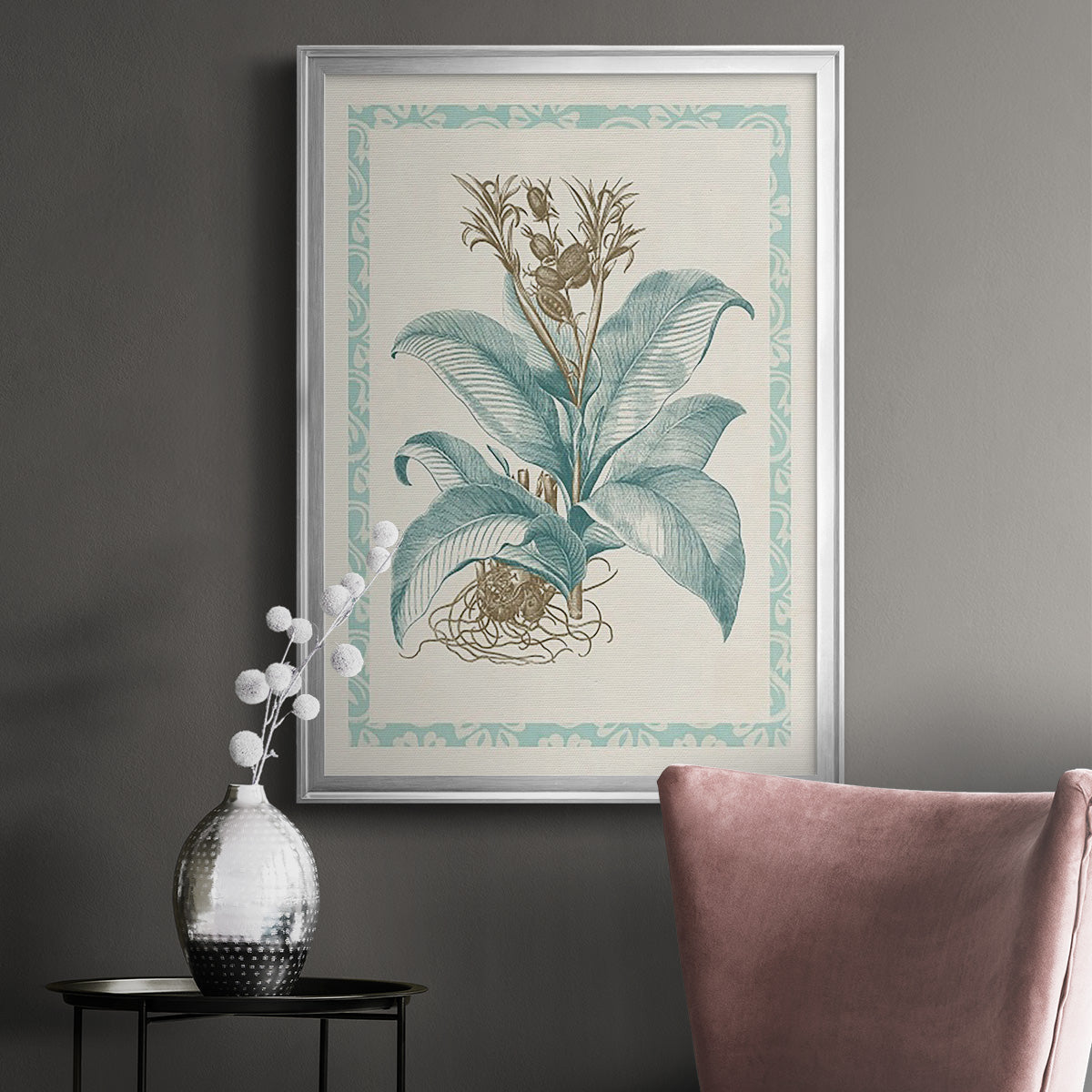 Willow Blue Besler III - Modern Framed Canvas Print