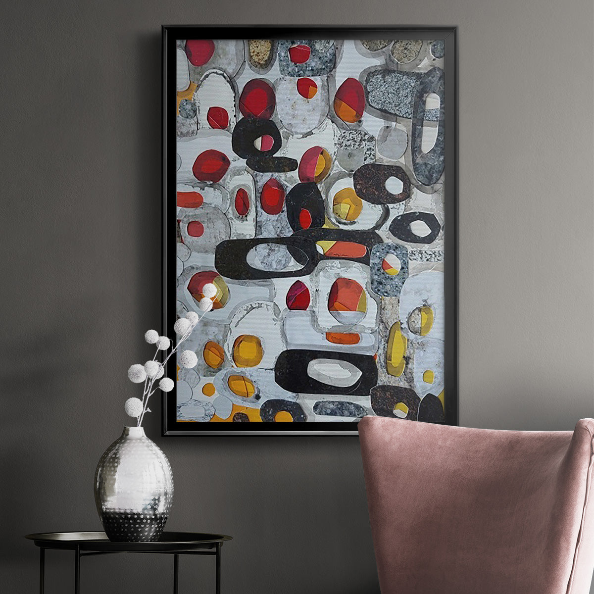 Fruit Collage I - Modern Framed Canvas Print