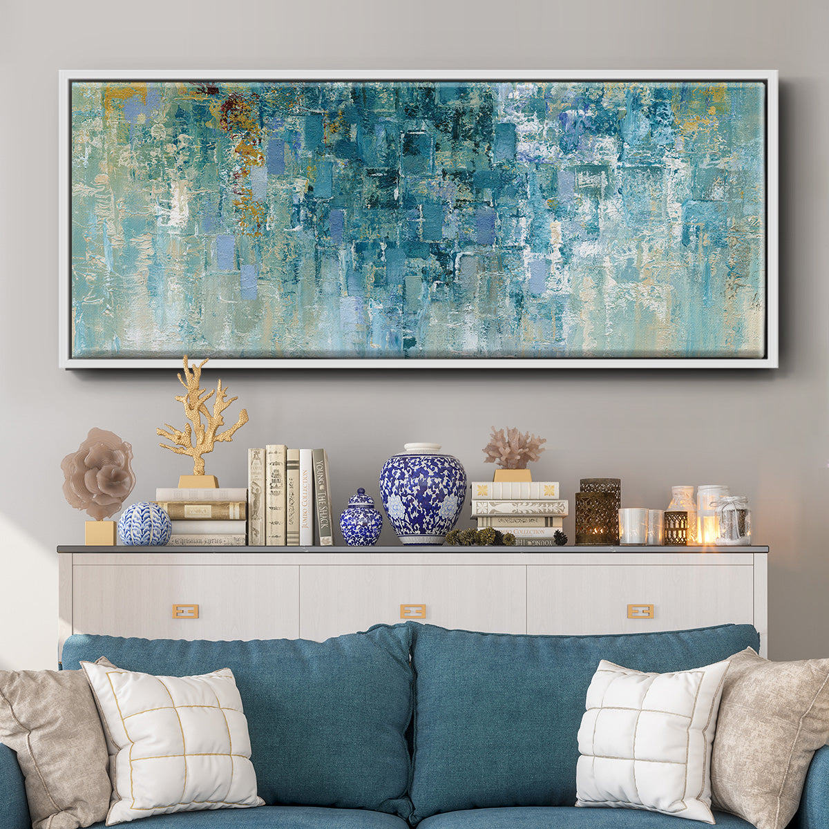 I Love the Rain - Floater Framed Canvas Print