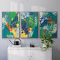 Tropical Graphics I - Framed Premium Gallery Wrapped Canvas L Frame 3 Piece Set - Ready to Hang