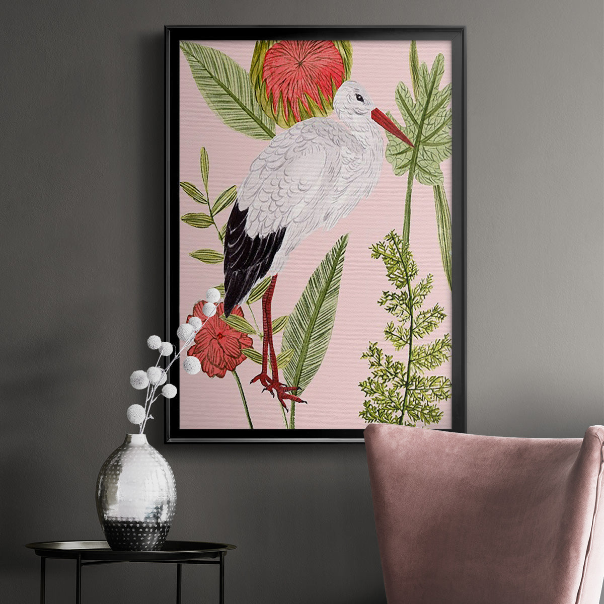 Birds in Motion IV - Modern Framed Canvas Print