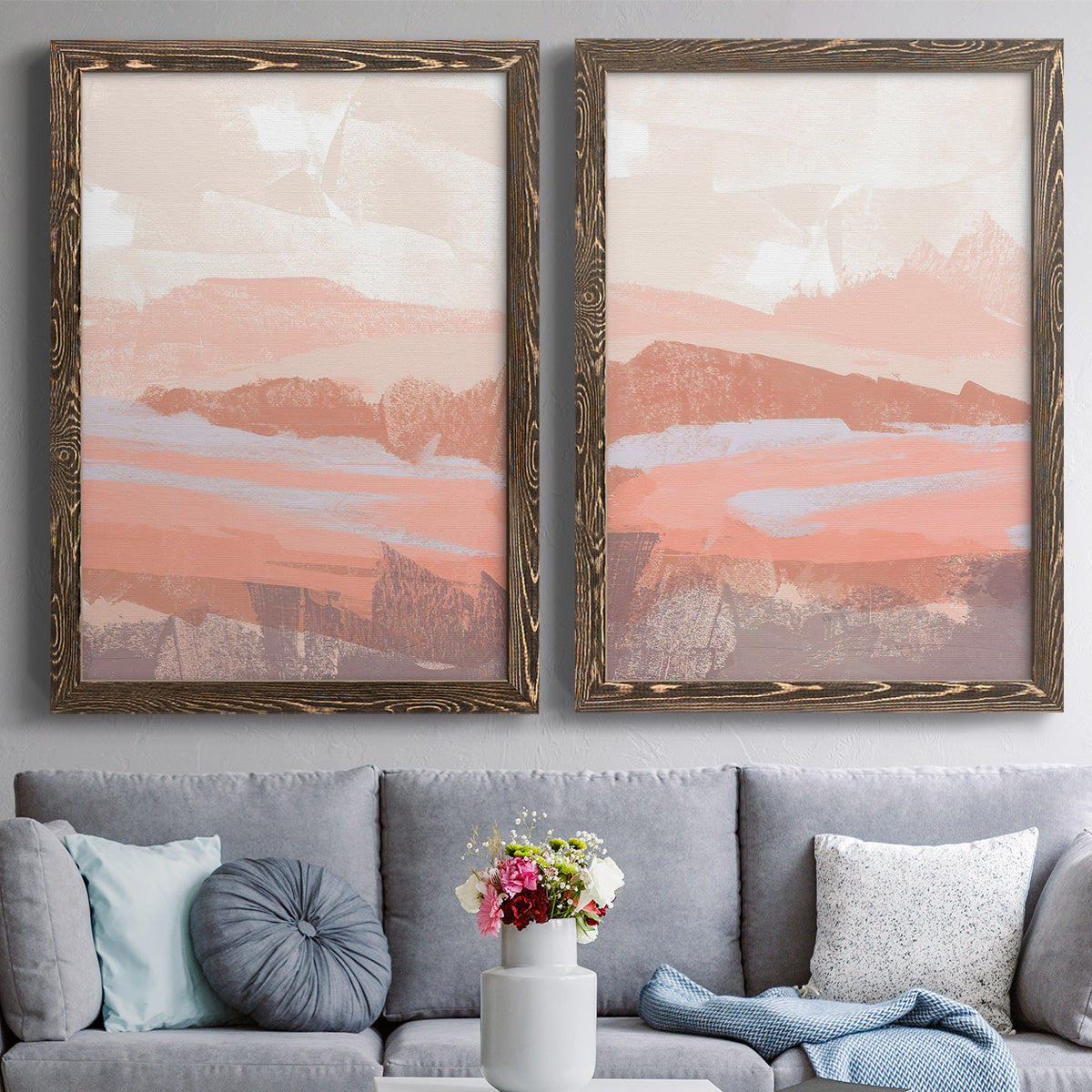 Dusty Desert I - Premium Framed Canvas 2 Piece Set - Ready to Hang