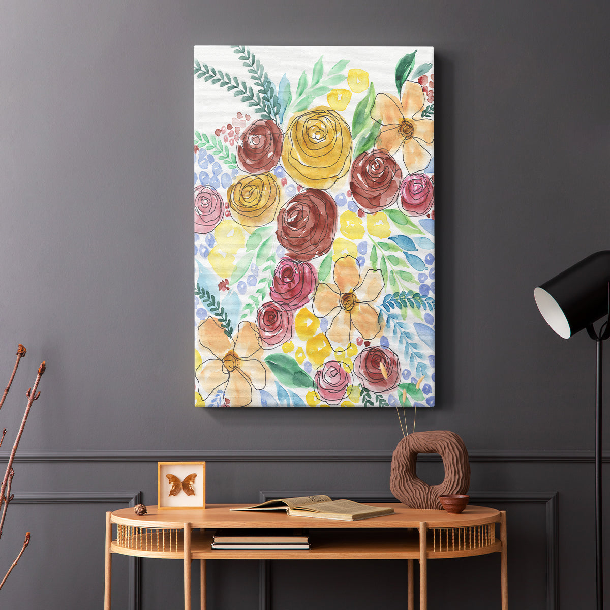 Flower Carousel II - Canvas Art Print