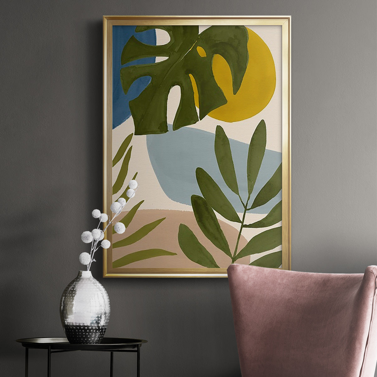 Tropica Tumble I - Modern Framed Canvas Print