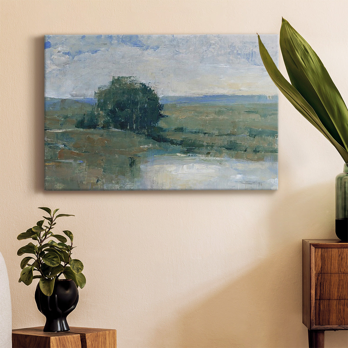 Riverbank Impression I Premium Gallery Wrapped Canvas - Ready to Hang