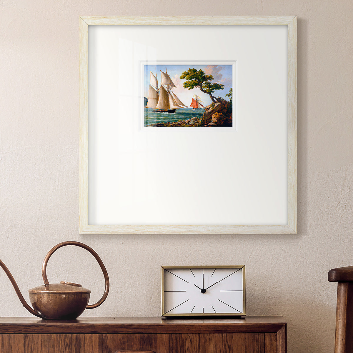 Sailing Premium Framed Print Double Matboard