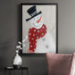 Festive Snowman I - Modern Framed Canvas Print