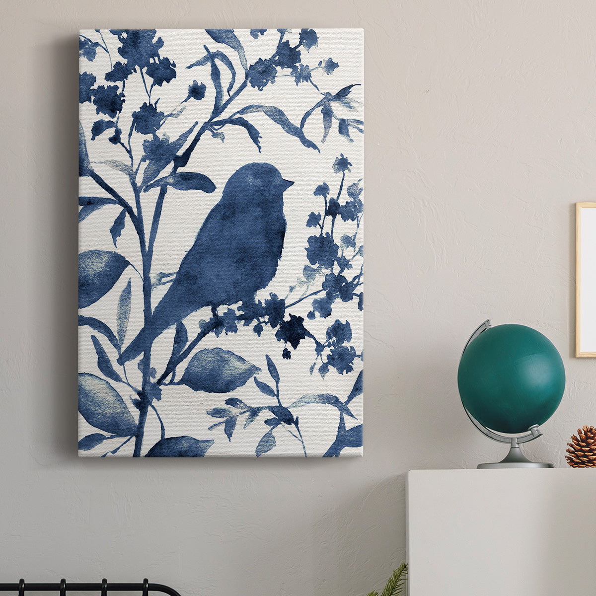 Bluebird Silhouette I Premium Gallery Wrapped Canvas - Ready to Hang