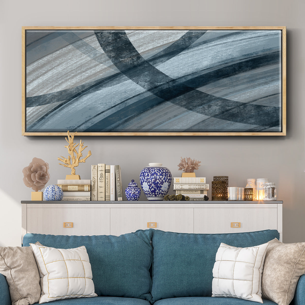 Sectional Centric - Floater Framed Canvas Print
