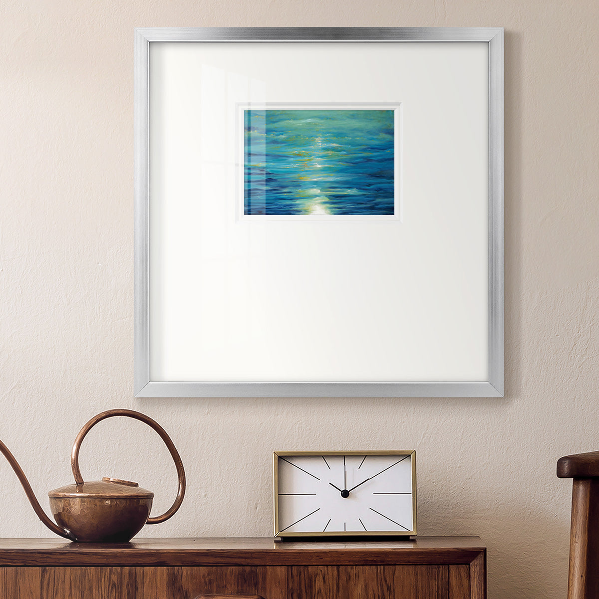 Deep Blue Premium Framed Print Double Matboard