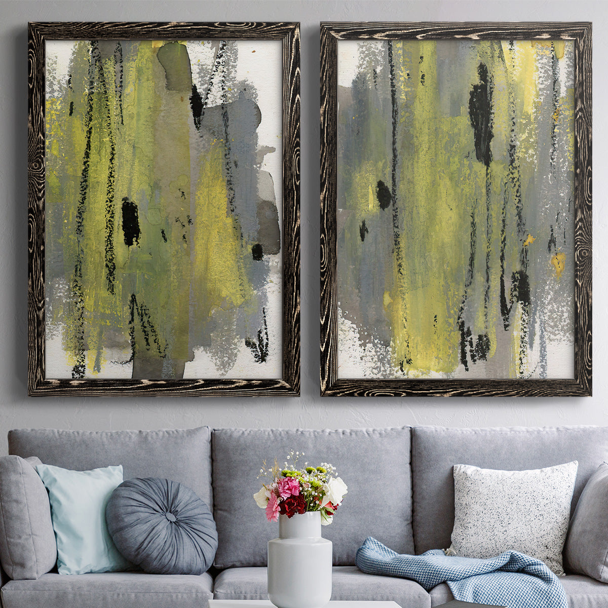 Loft Pastel I - Premium Framed Canvas 2 Piece Set - Ready to Hang