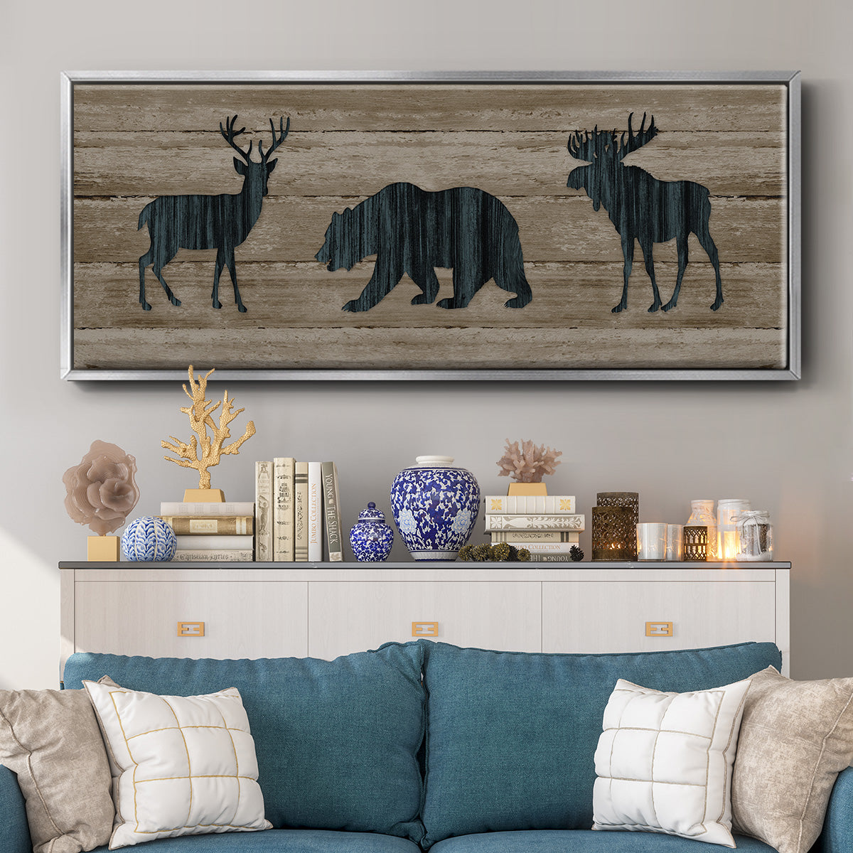 Woodland Trio - Floater Framed Canvas Print