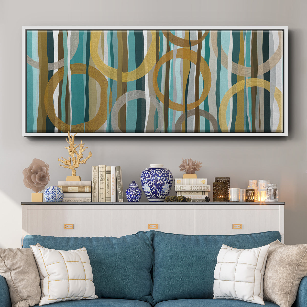 Autumn Trees I - Floater Framed Canvas Print