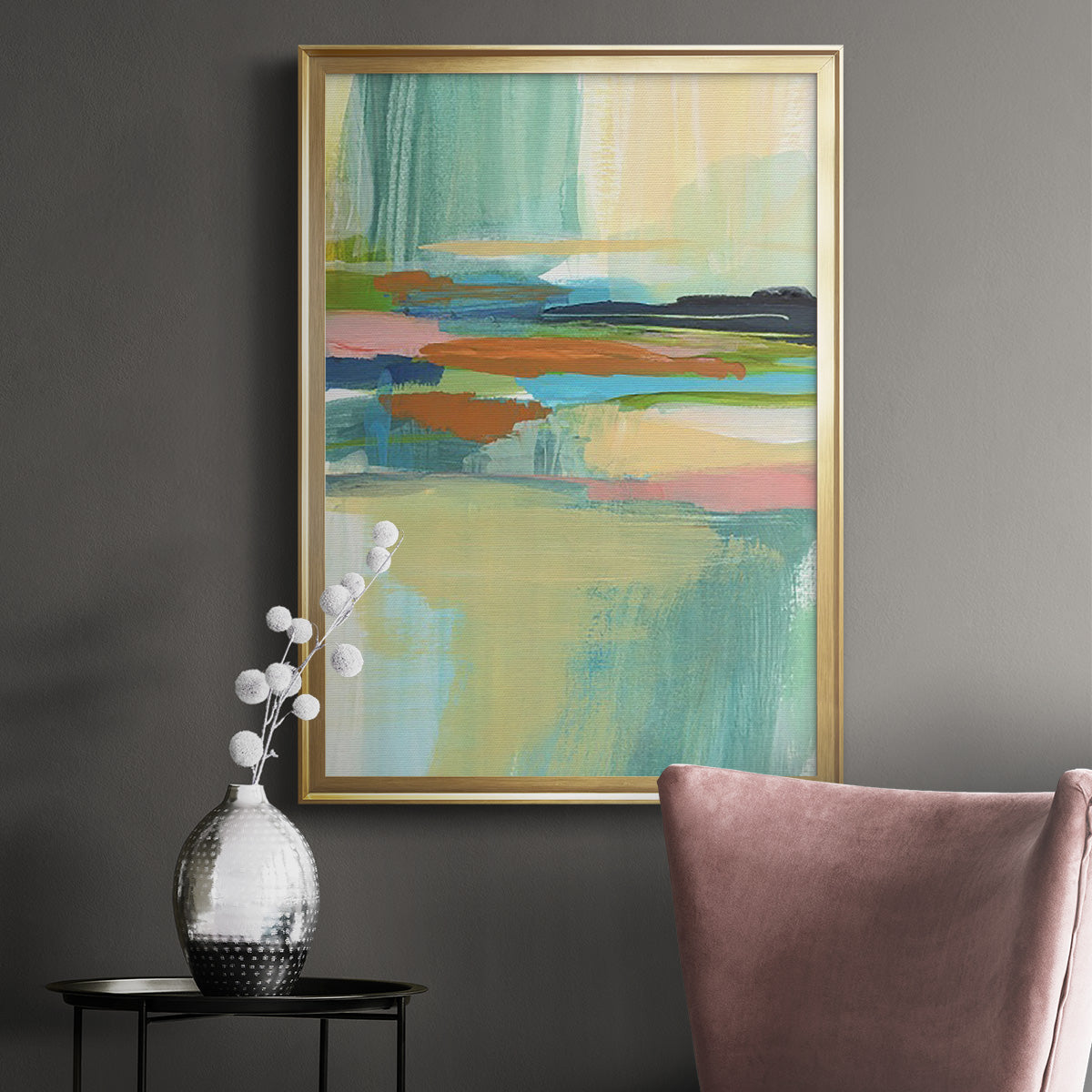Radiant Horizon I - Modern Framed Canvas Print