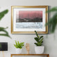 Sunset Snowfall II - Modern Framed Art Print