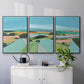 Bright Colored Countryside I - Framed Premium Gallery Wrapped Canvas L Frame 3 Piece Set - Ready to Hang