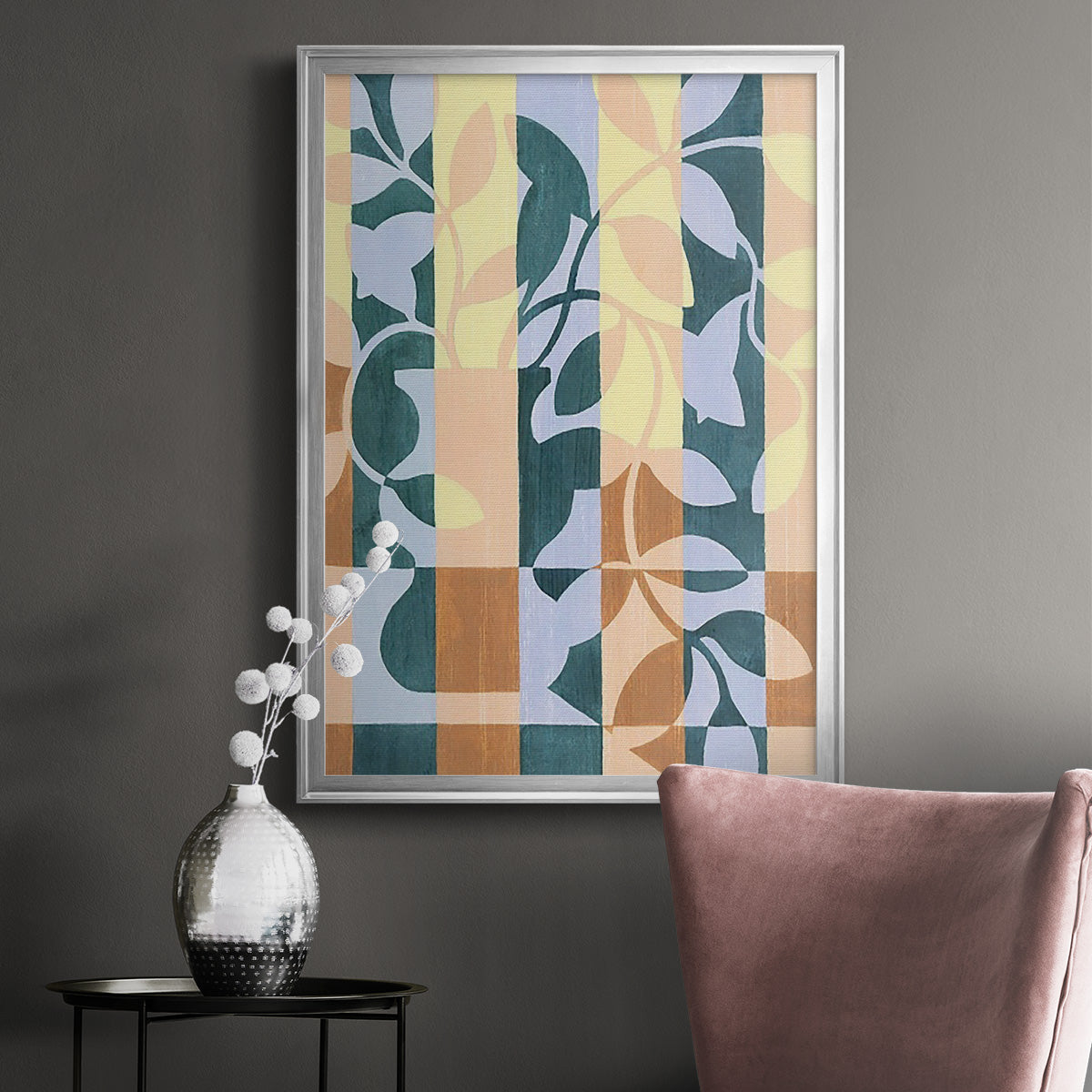 Checkered Cutting II - Modern Framed Canvas Print