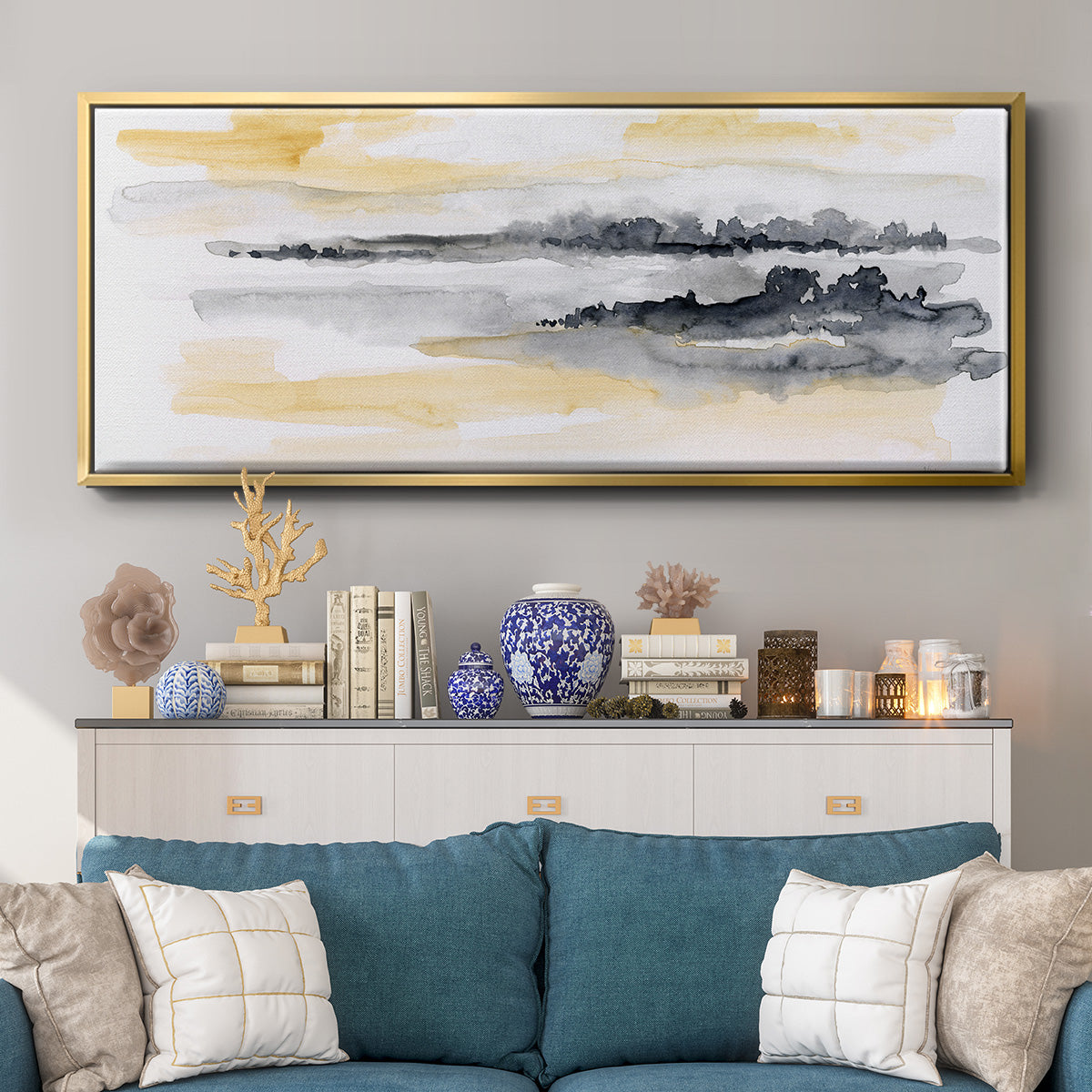 Whispering Wind II - Floater Framed Canvas Print