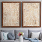 Walnut Damask I - Premium Framed Canvas 2 Piece Set - Ready to Hang