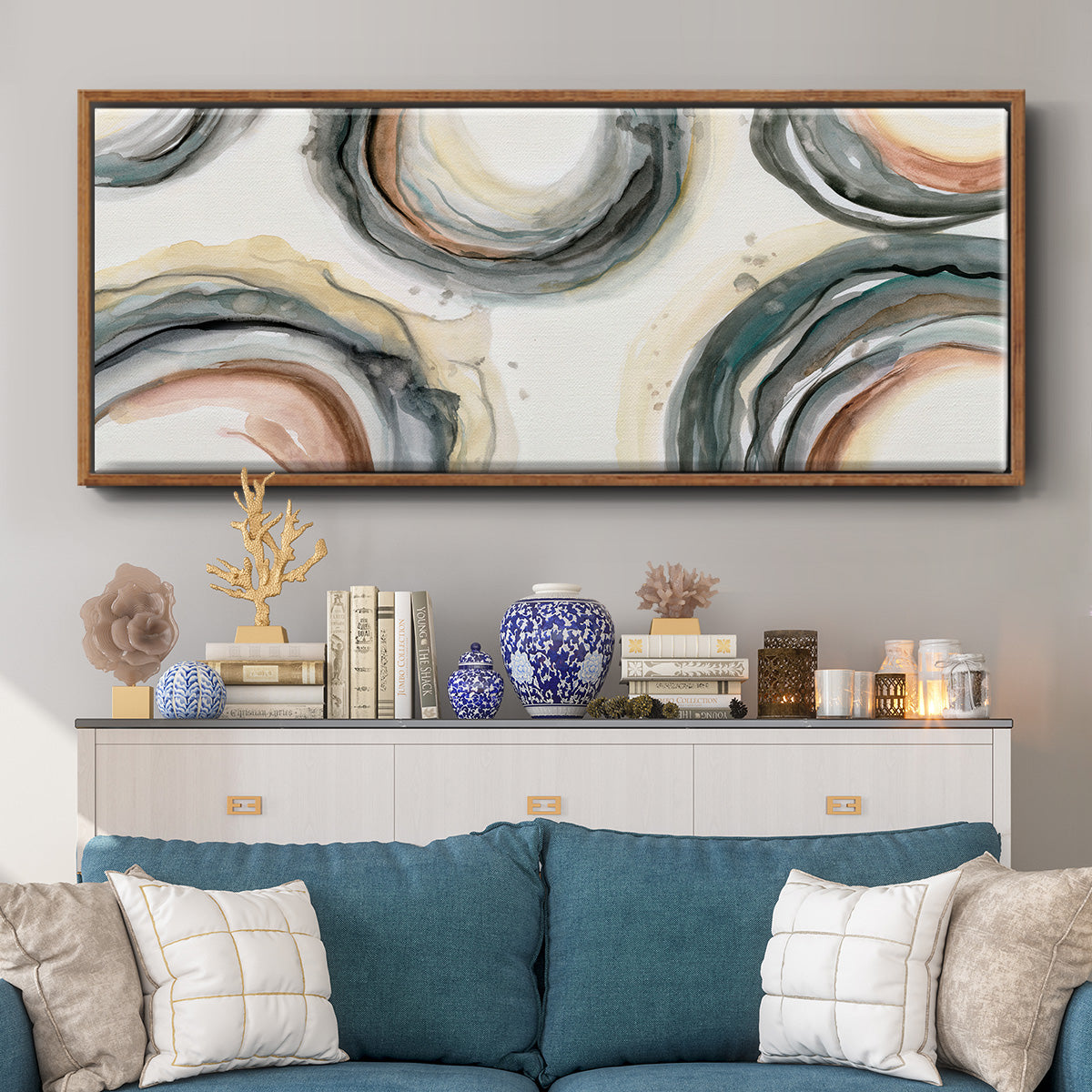 Elasticity - Floater Framed Canvas Print