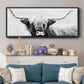 Highland Longhorn - Floater Framed Canvas Print