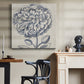 Indigo Floral on Linen III - Canvas Art Print