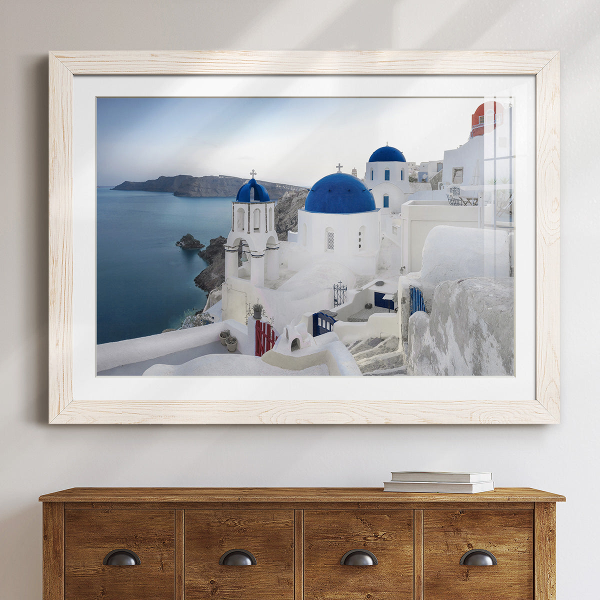 Santorini Sunrise - Barnwood Framed Art Print