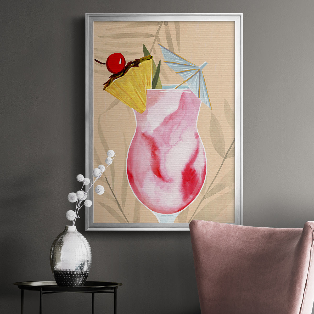 Tropical Cocktail II - Modern Framed Canvas Print