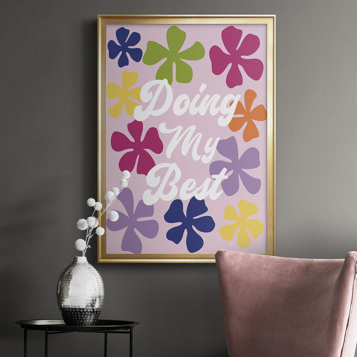 Doing My Best - Modern Framed Canvas Print