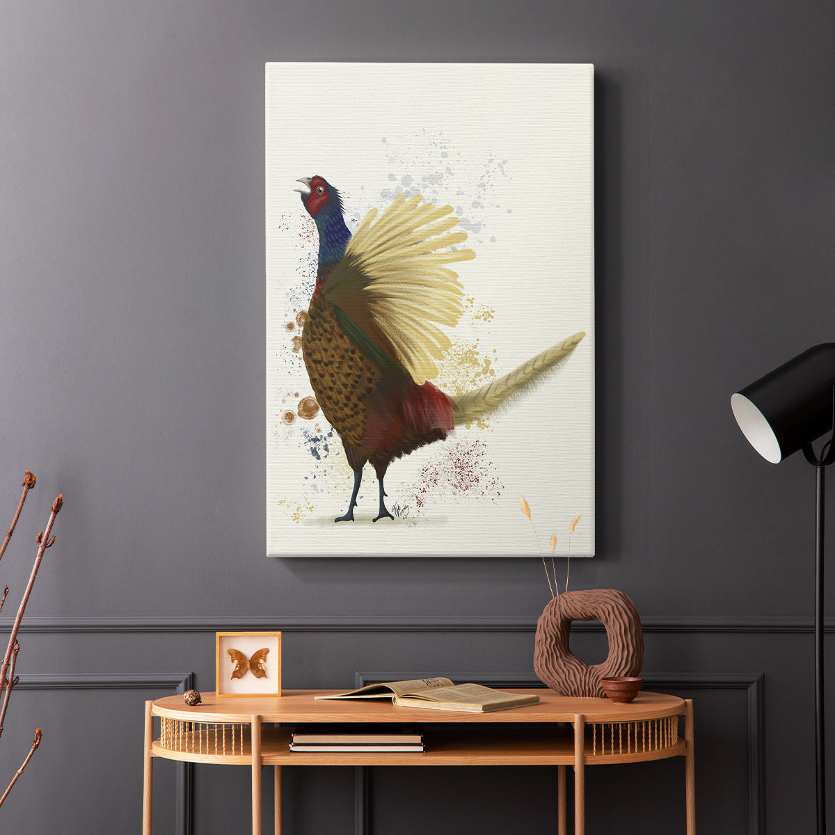 Pheasant Splash 8 - Canvas Art Print