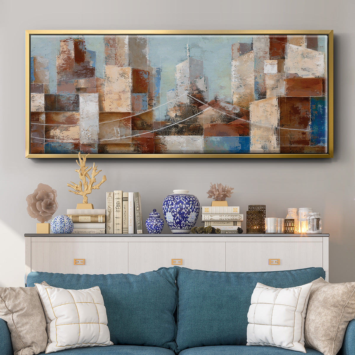 Cityscape - Floater Framed Canvas Print