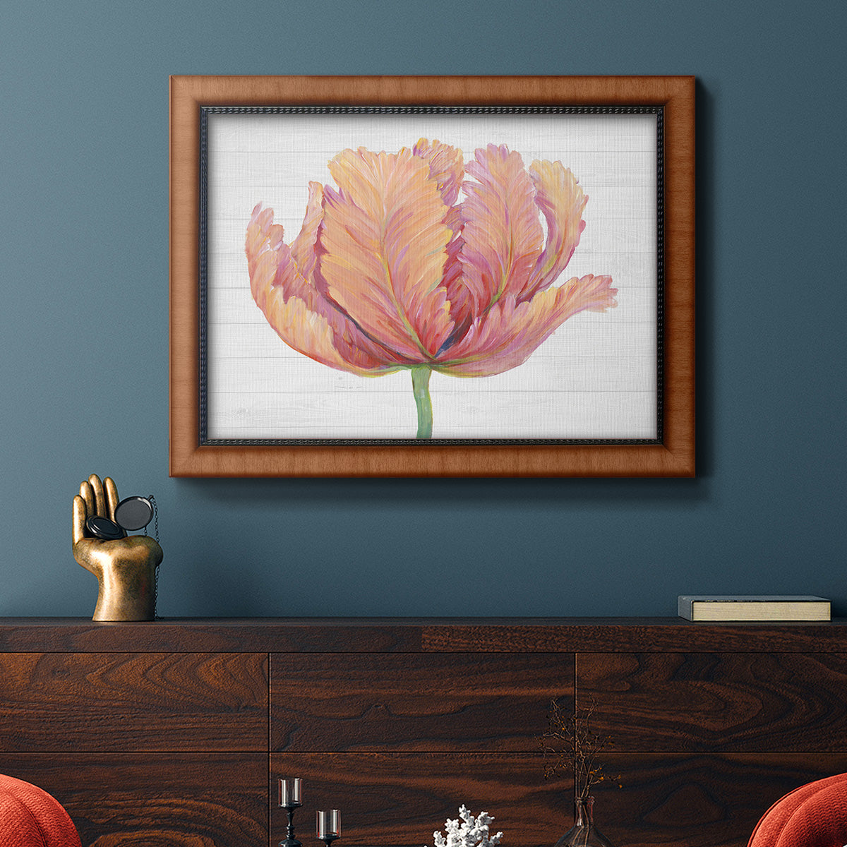 Single Pink Bloom I Premium Framed Canvas- Ready to Hang