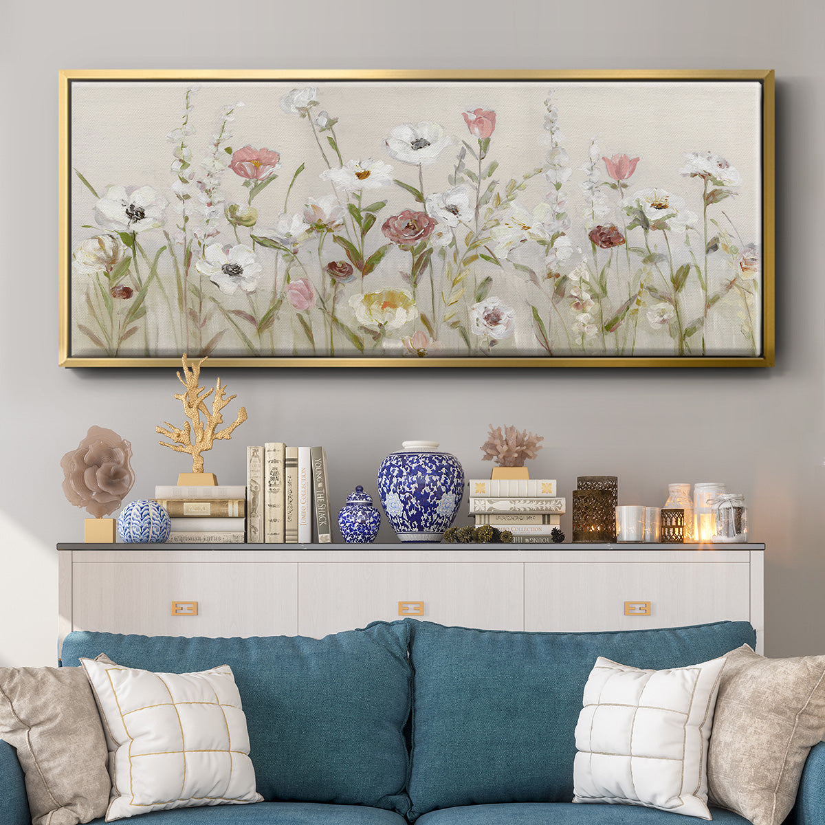 Bloomin Around - Floater Framed Canvas Print