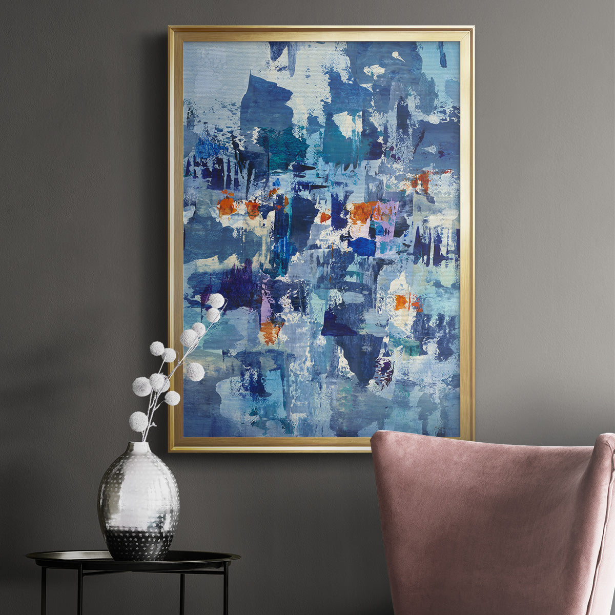 Reticent III - Modern Framed Canvas Print