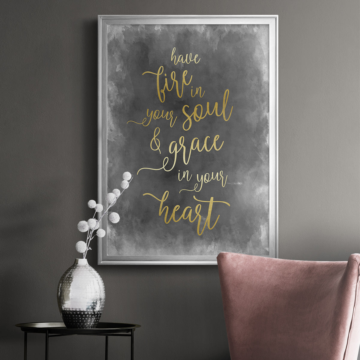 Fire in Your Soul - Modern Framed Canvas Print