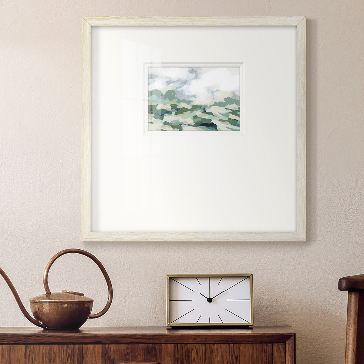 Verdant Hillside II Premium Framed Print Double Matboard