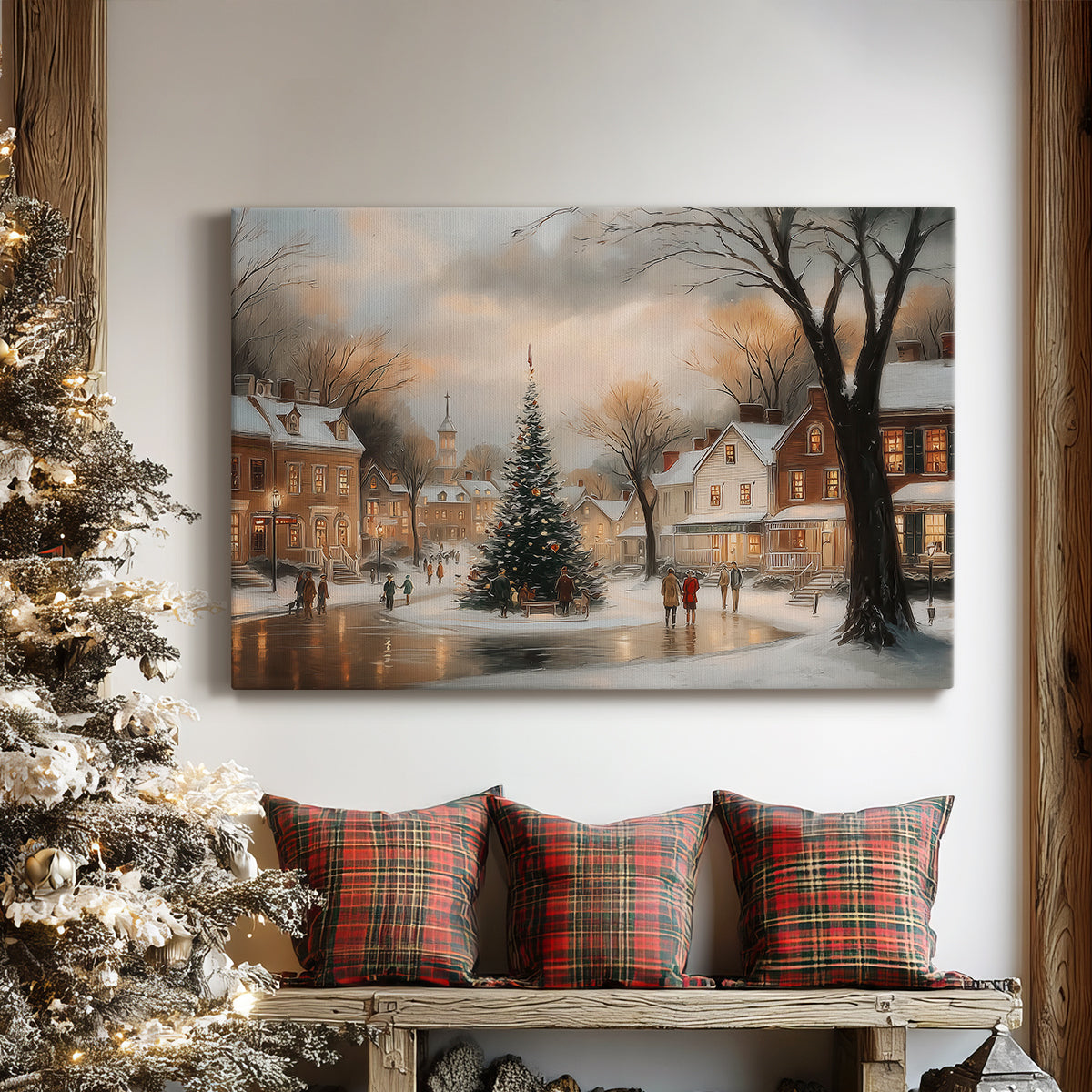 Hearth of Amber Whisper - Canvas Art Print
