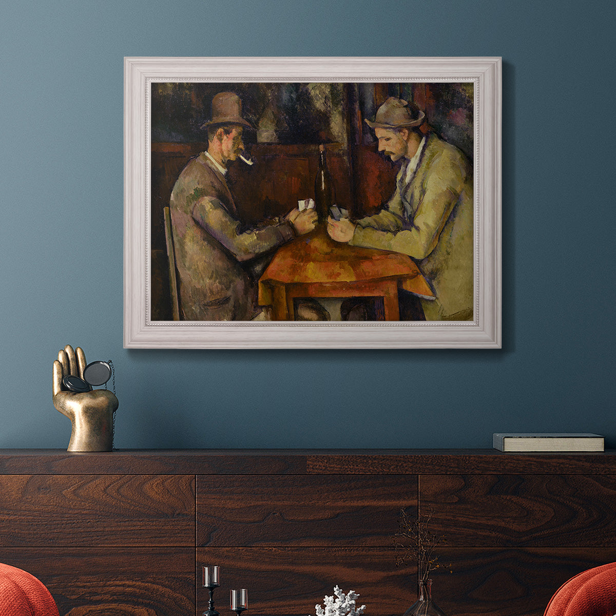 The Card Players - Ornate Framed Canvas Print
