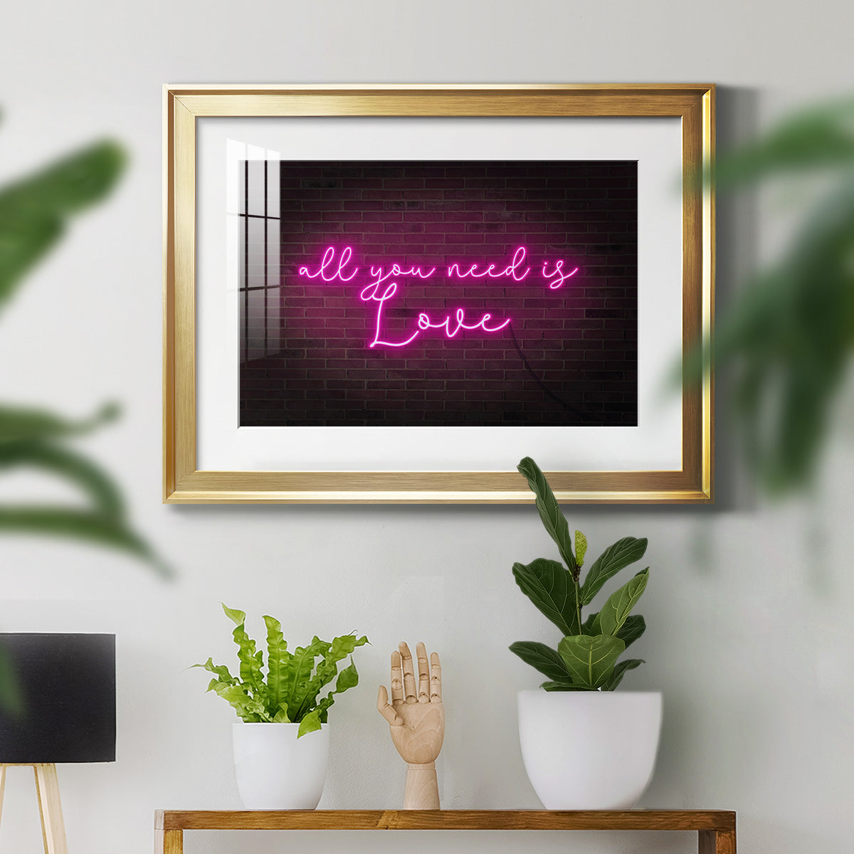 Neon Love I - Modern Framed Art Print